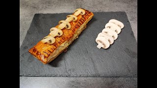 recette de feuilleté aux champignons  croustillant  moelleux en m temps rapide facile et pas cher [upl. by Kronick813]