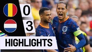 Highlights  Romania vs Netherlands  Uefa Euro 2024 [upl. by Nyleek]