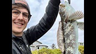 Oregon Coast Jetty Fishing for Lingcod amp RockfishSome STORMY conditions [upl. by Etnoid]