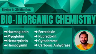 Revise Bioinorganic Chemistry in 30 minutes  with Solved Problems  CSIR NET [upl. by Ametaf]