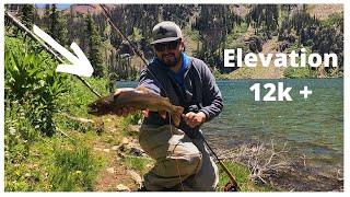 FLY FISHING HIDDEN MOUNTAIN LAKE in Colorado [upl. by Oby527]