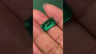 New product 473ct lab grown emerald Long emerald cut shape suitable for pendant design [upl. by Fernandes]