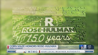 Local farm’s corn maze honors RoseHulman Institute of Technology [upl. by Allard373]