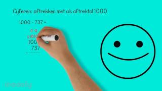 Cijferen aftrekken met als aftrektal 1000 [upl. by Pilihp403]