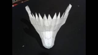 Ichigo full hollow mask from pepakura  step by step Part I Jaw [upl. by Serle]