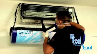 Limpeza de ar condicionado  Ecol Smart Clean [upl. by Enyt874]