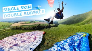 SINGLE SKIN amp DOUBLE SURFACE Lightweight Paraglider Hike and Fly [upl. by Feriga]