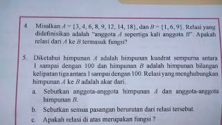 4 Misalkan A  3 4 6 8 9 12 14 18 dan B  1 6 9 Relasi yangdidefinisikan adalah [upl. by Innavoj]