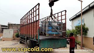 Cold Storage Condensing Units Refcomp Semi Hermatic are loaded into trucks from Hydra AHMEDABAD [upl. by Amaso]