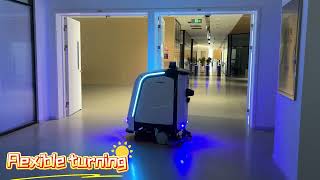 iTR iScrubber M2 Pro Intelligent Cleaning in School commercialcleaning itr cleaningrobot [upl. by Ainimreh]