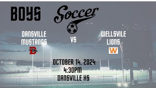 Dansville Varsity Boys vs Wellsville Boys Soccer [upl. by Sal785]