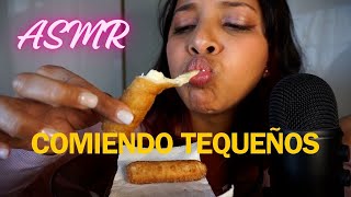 TEQUEÑOS VENEZOLANOS  Asmr crocante  Soft spoken Eating sounds Mouth sounds asmrenespañol [upl. by Lotte]