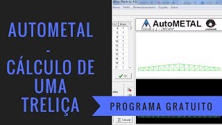 AutoMetal Dimensionamento de uma treliça [upl. by Williams753]