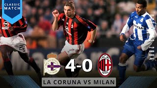 DEPORTIVO LA CORUNA VS AC MILAN 40 • UCL 0304 QUART FINAL LEG 2 [upl. by Hessler]