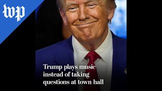 Trump plays music instead of taking questions at town hall [upl. by Hadsall147]