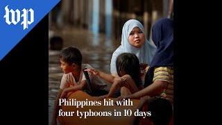 Philippines hit with four typhoons in 10 days [upl. by Antonia]