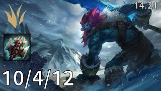 Trundle Jungle vs Graves  EUW Master  Patch 1421 [upl. by Garges509]