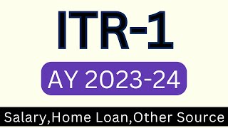 How to file Income tax returnITR 1 online AY 202324 ITR online filing 202324 with form 16 [upl. by Hillier]