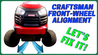 Simple Riding Mower Wheel Alignment Fix baldeagle242 [upl. by Enialem]