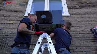 Airco installatie Hilversum Mat zwart afgewerkt [upl. by Divaj]