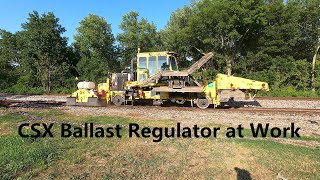 CSX Ballast Regulator at Work  Maintenance of Way on the NampD Branch in Athens [upl. by Leroy]