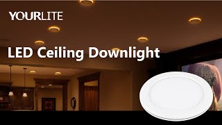 3in1 Installation Recessed Ceiling Downlight with Night Light – 5CCT  Stepless Dimming  Canless [upl. by Eniledgam]