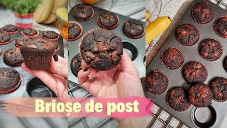 Brioșe de post vegane 💚 cu ciocolată neagră și fără zahăr 🧁🍫  Dulcinele Shorts [upl. by Nolram217]