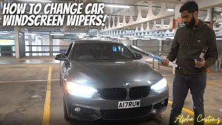 HOW TO CHANGE WINDSCREEN WIPER BLADES ON A BMW 4 SERIES F33 [upl. by Merete]