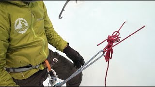 Ice Climbing 16 Creating VThread Anchors  Climbing Tech Tips [upl. by Papotto]