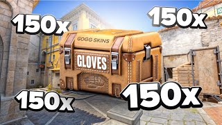 🧤 OTWIERAM 150 SKRZYNEK 10 GLOVES na G4SKINS 🧤 [upl. by Horgan]