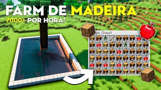 Melhor FARM de MADEIRA no minecraft  7000 mil madeiras POR HORA  Minecraft 121 [upl. by Acirederf768]