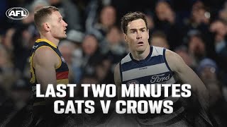 Last Two Minutes Geelong Cats v Adelaide Crows  Round 21 2024  AFL [upl. by Gnuoy]