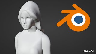 3D Woman sculpted in Blenderblender animation sculpting [upl. by Asecnarf600]