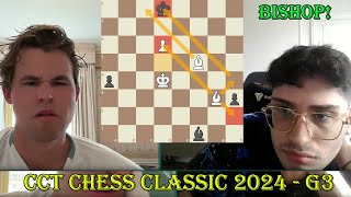 BISHOP ENDING Magnuns Carlsen vs Alireza Firouzja  Chess Classic 2024 Div I  G3 [upl. by Swihart]