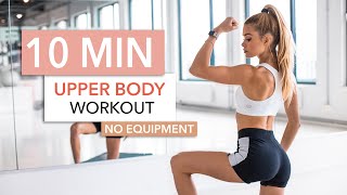 10 MIN UPPER BODY WORKOUT  Back Arms amp Chest  No Equipment I Pamela Reif [upl. by Niu327]