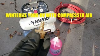 How to Winterize your RVCamper with Compressed Air [upl. by Tenn631]