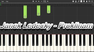 Janek Ledecky  Proklinam  Piano tutoriál [upl. by Leuqram]