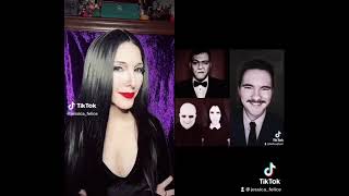 Jessica Felice 12 Morticia Addams Family Duet Halloween Makeup Costume Cosplay SuperFan Hype [upl. by Eseerehc608]