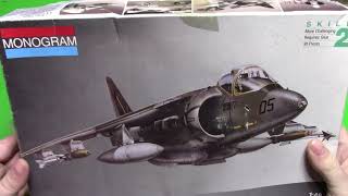 MonogramRevell 148 AV8B Harrier II in box preview [upl. by Airbas]