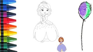 Coloring with Sticker Book Dress Up Disney Princess ArielSnow WhiteBelleCinderella [upl. by Yesor470]