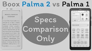 Boox Palma 2 vs Palma 1 Specs Comparison Only [upl. by Otrebide]