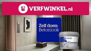 Hoe creëer je een betonlook met Sigma Stucco Beton  TUTORIAL  Verfwinkelnl [upl. by Nwahser]