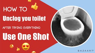 How to unclog blocked toilet after 3 months and trying everything using One Shot [upl. by Uuge603]