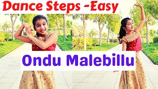 Ondu Malebillu  Kannada Dance cover  Darshan  Easy Dance steps  Kids dance steps [upl. by Airtap]