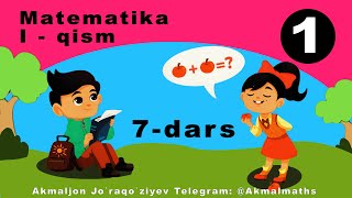 Matematika 1sinf 7dars 1qism  Mavzu Narsalar guruhi [upl. by Flossie]