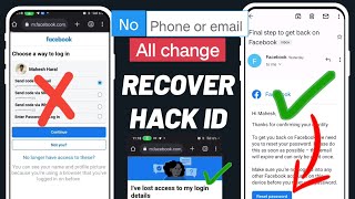 How to Recover Facebook Hacked account without Email and Phone number 2024  fb hack recover 2024 [upl. by Sirovaj]