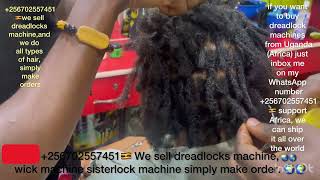 256702557451 🇺🇬 we sell dreadlocks machinesThats how we use machine to make natural dreadlocks [upl. by Yrolg244]