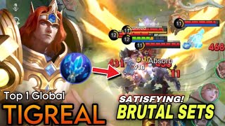 TIGREAL SUPER SATISFYING MONTAGE  Tigreal Best Set  Tank Montage MLBB [upl. by Amalita947]