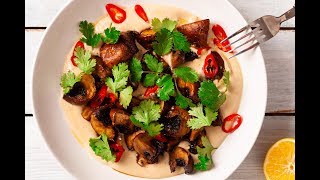 Tahini Sauce With Champignon Mushroom Recipe [upl. by Delcina]