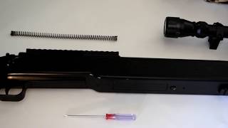 How To Upgrade The Spring On The Asg M40a3 Airsoft Sniper Rifle [upl. by Marigolde]